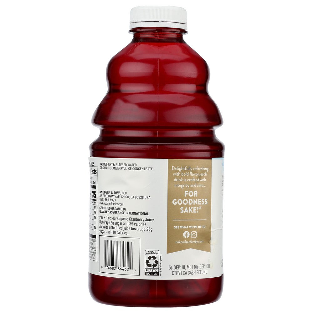 Knudsen Juice Cranberry Ls Organic - 48 Fluid Ounce, Case of 8