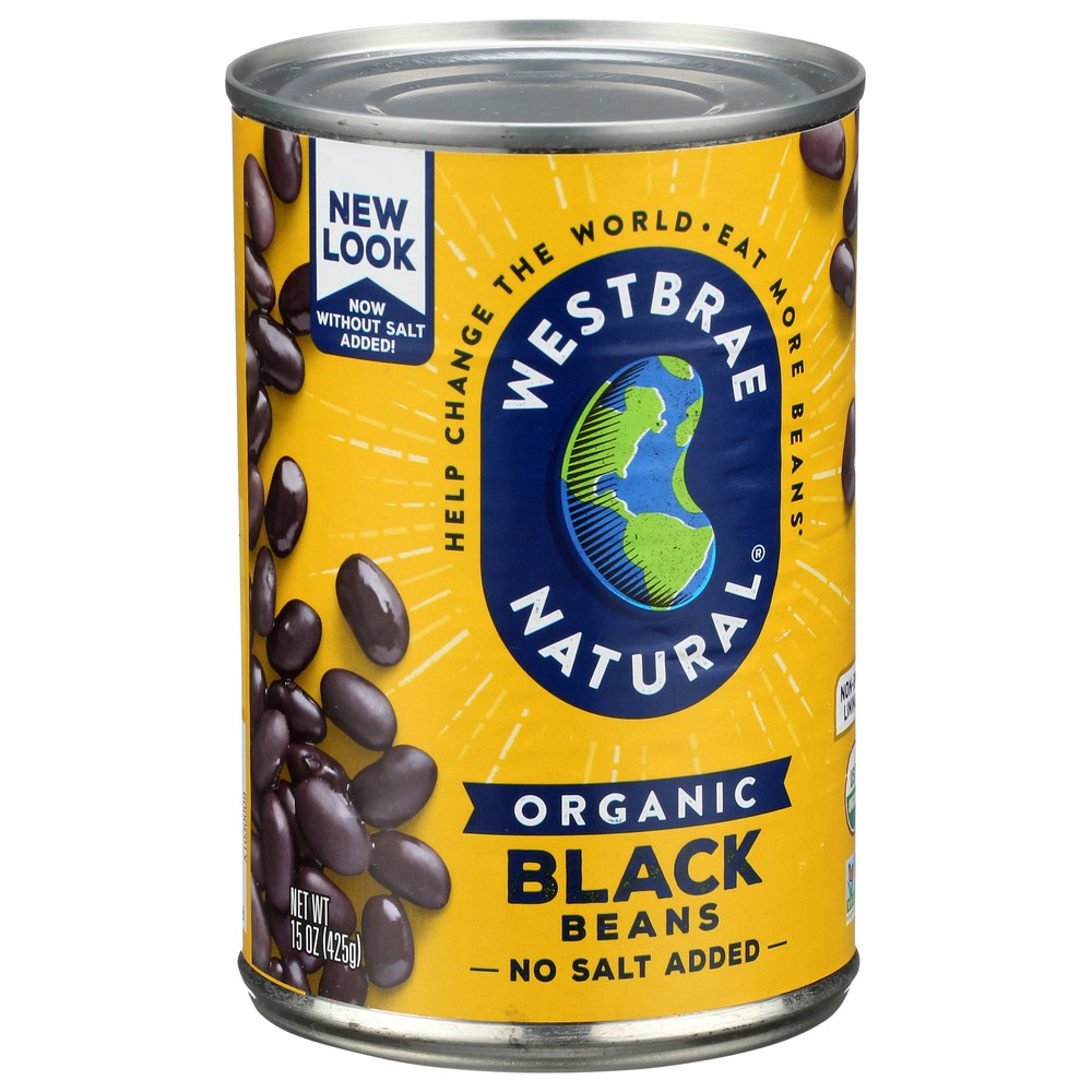 Westbrae Bean Black Ff Organic - 15 Ounce, Case of 12