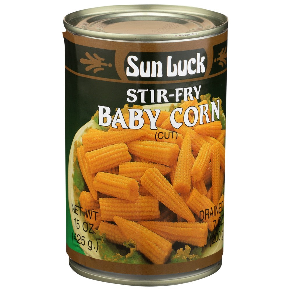Sun Luck Corn Baby Stir Fry - 15 Ounce, Case of 6