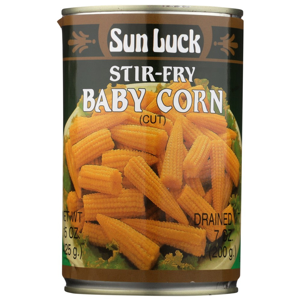 Sun Luck Corn Baby Stir Fry - 15 Ounce, Case of 6