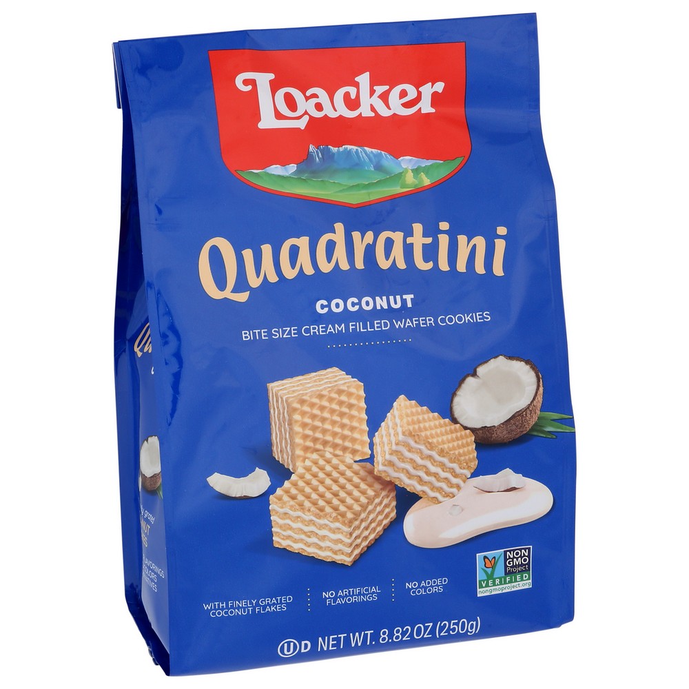 Loacker Wafer Qudrtni Coconut 250g - 9 Ounce, Case of 6