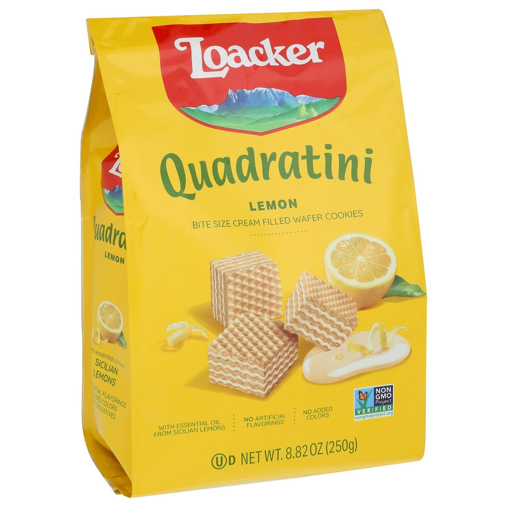 Loacker Wafer Qudrtni Lemon 250g - 9 Ounce, Case of 6