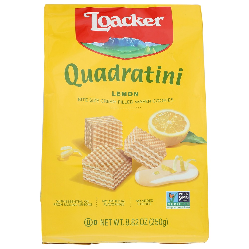 Loacker Wafer Qudrtni Lemon 250g - 9 Ounce, Case of 6