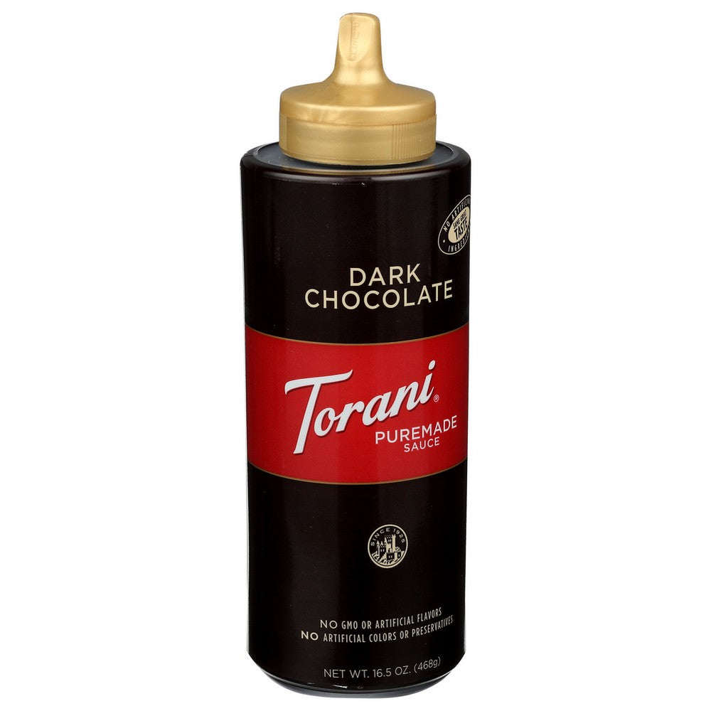 Torani Puremade Dark Chocolate Sauce - 17 Ounce, Case of 4