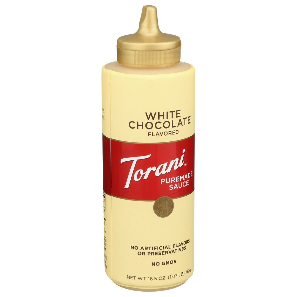 Torani Puremade White Chocolate Sauce - 17 Ounce, Case of 4