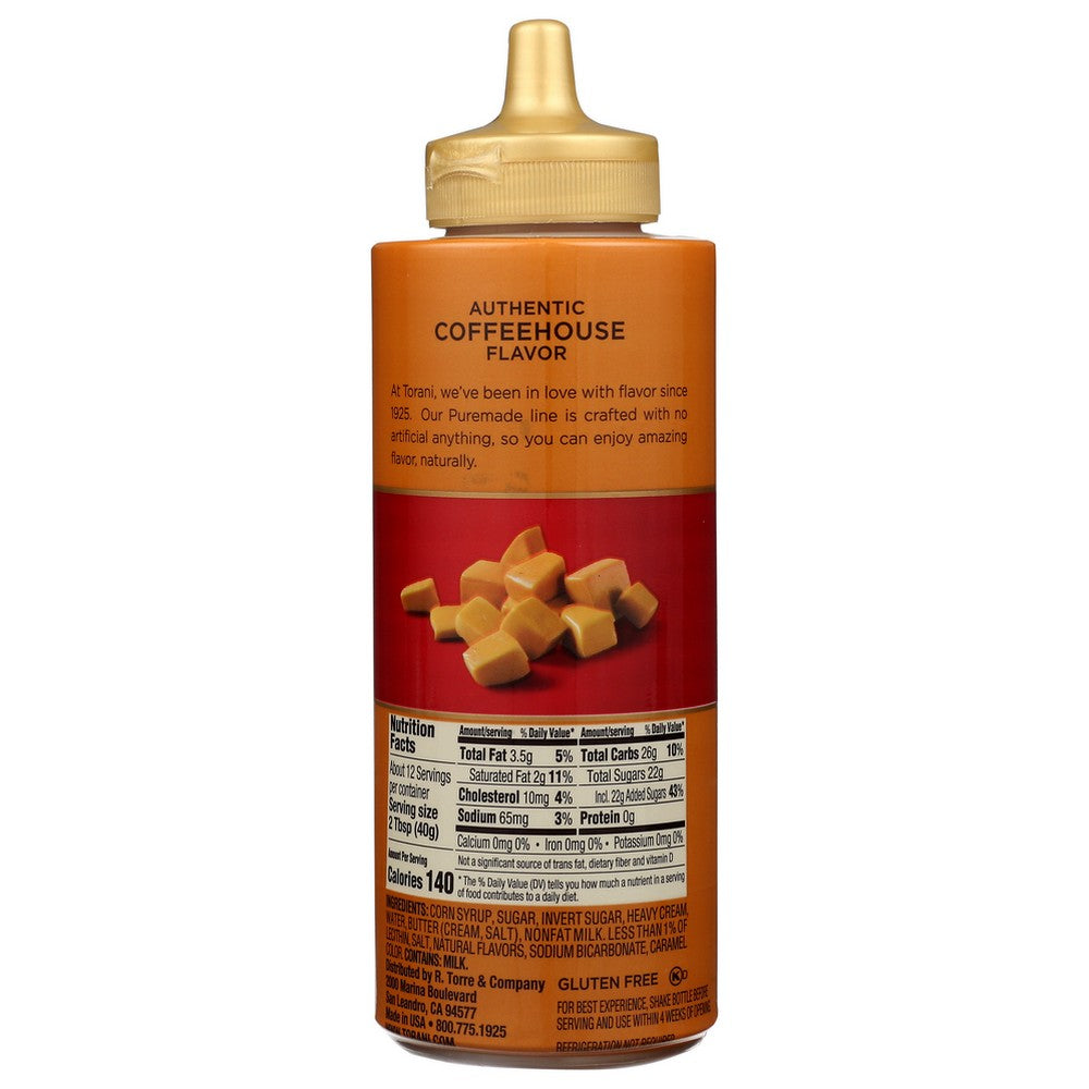 Torani Puremade Caramel Sauce - 17 Ounce, Case of 4