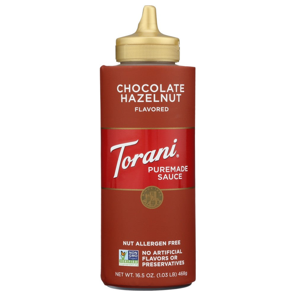 Torani Sauce Chocolate Hzlnt - 17 Ounce, Case of 4