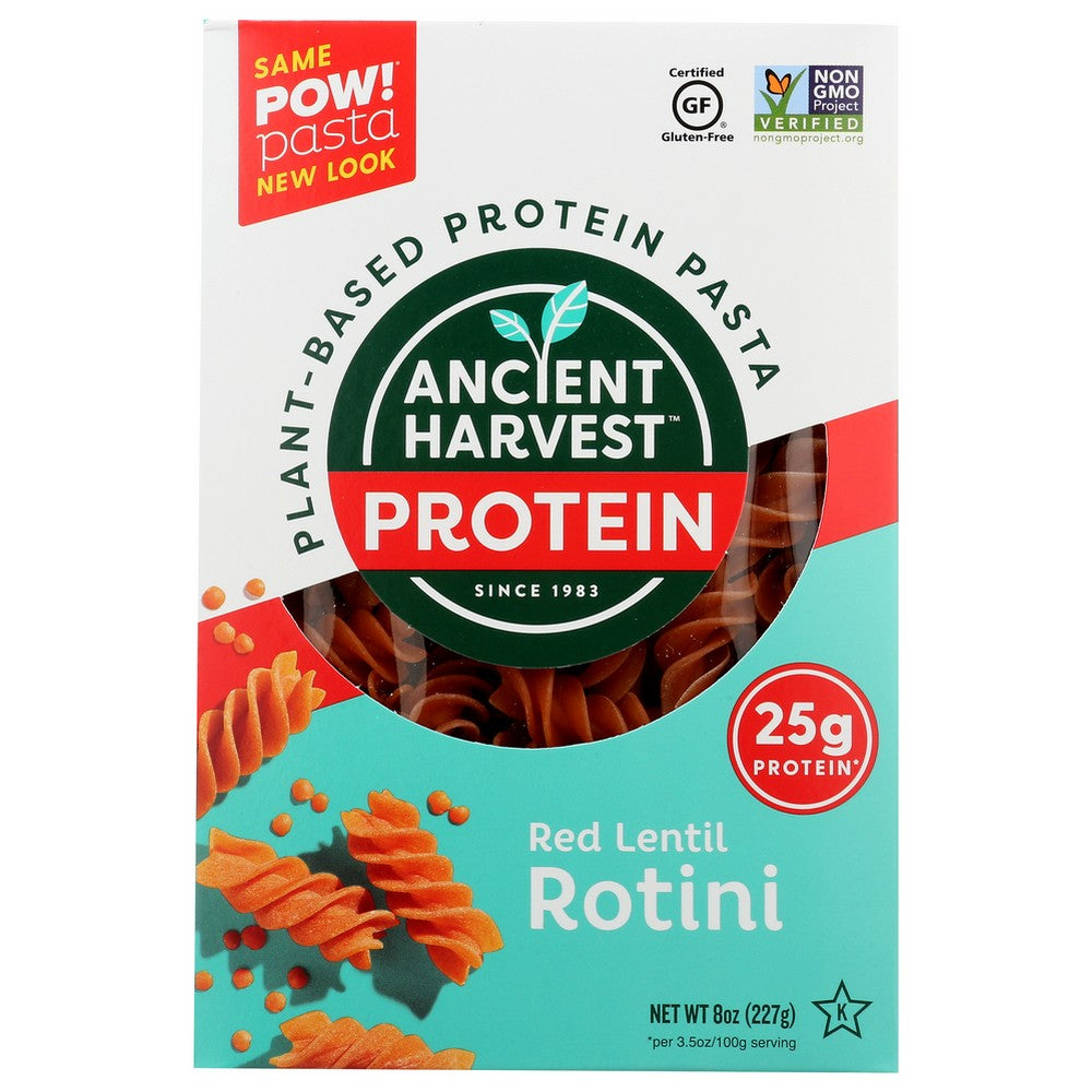 Ancient Harvest Pasta Rotini Red Lentil - 8 Ounce, Case of 6