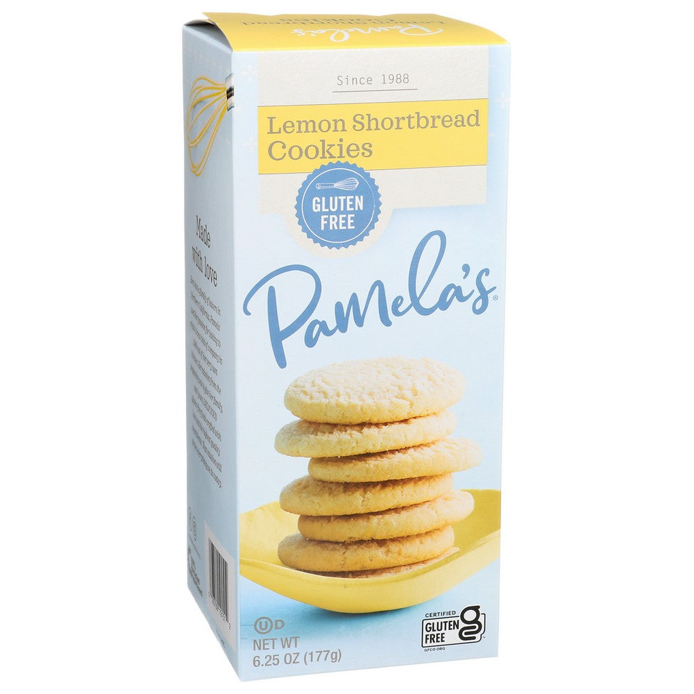 Pamelas Cookies Lemon Shortbread - 6 Ounce, Case of 6