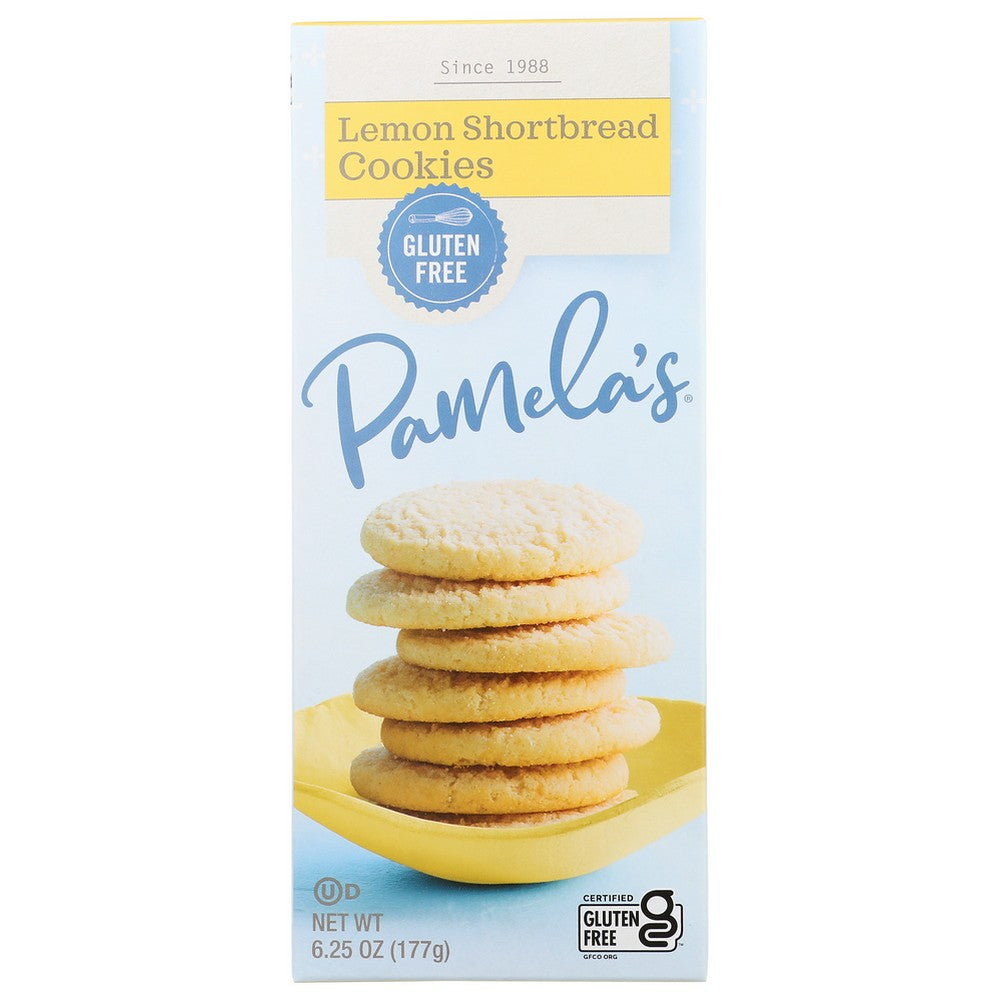 Pamelas Cookies Lemon Shortbread - 6 Ounce, Case of 6