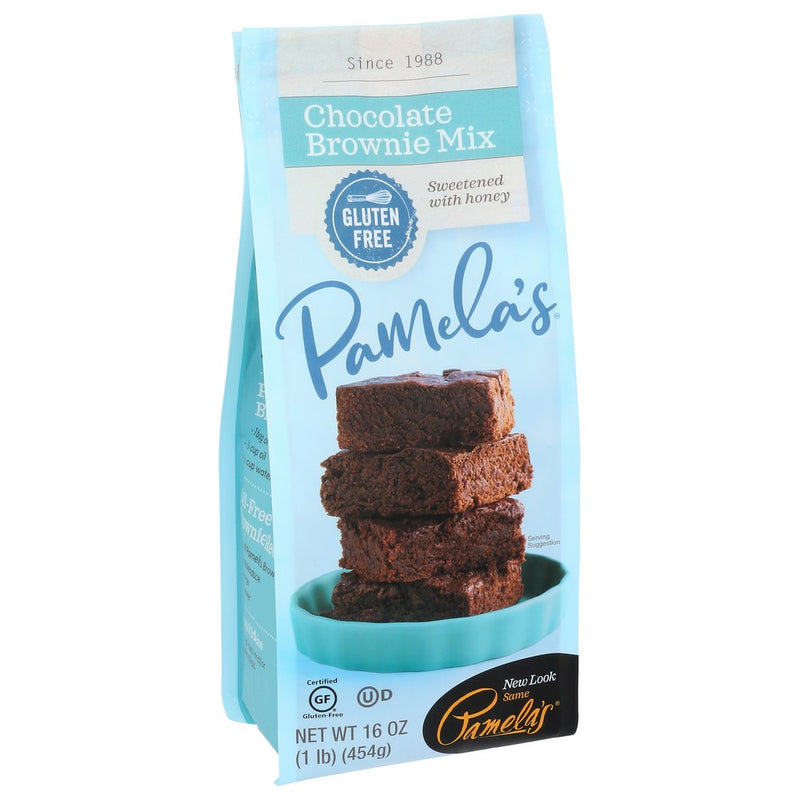 Pamela's 30030, Chocolate Brownie Chocolate Brownie Mix 16 Ounce,  Case of 6