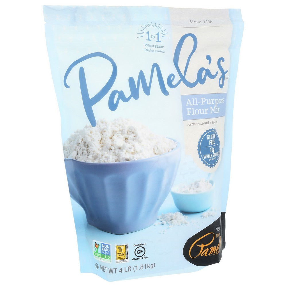 Pamelas Flour Allpurp Artsn Bl - 4 Pound, Case of 3