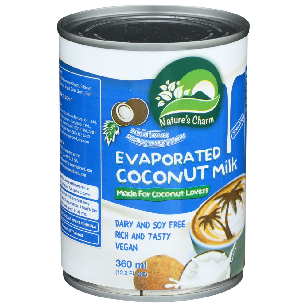 Natures Charm Coconut Milk Evaporated - 12 Fluid Ounce, Case of 6