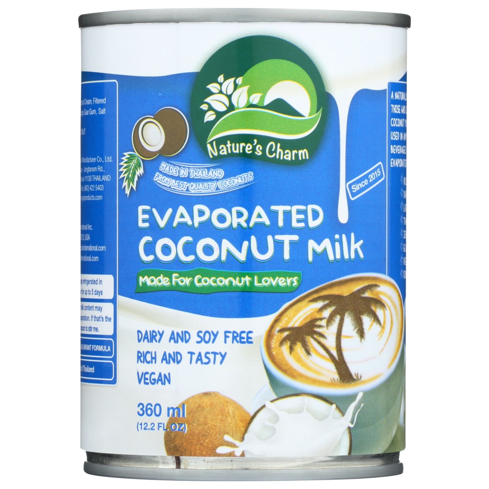Natures Charm Coconut Milk Evaporated - 12 Fluid Ounce, Case of 6