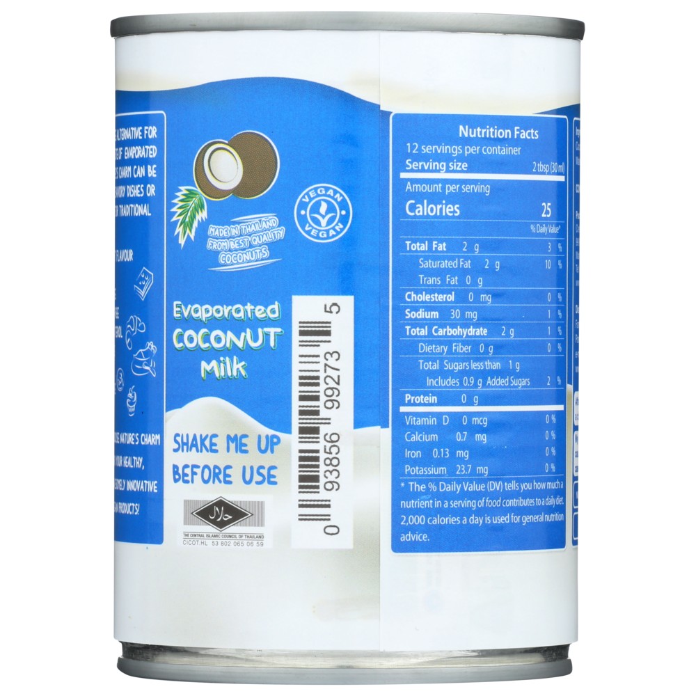 Natures Charm Coconut Milk Evaporated - 12 Fluid Ounce, Case of 6