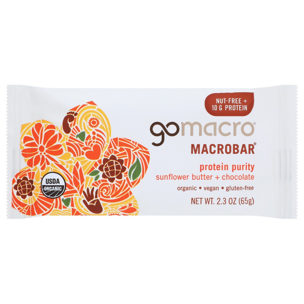 Gomacro Bar Sunflwr Btr & Chocolate - 2 Ounce, Case of 12