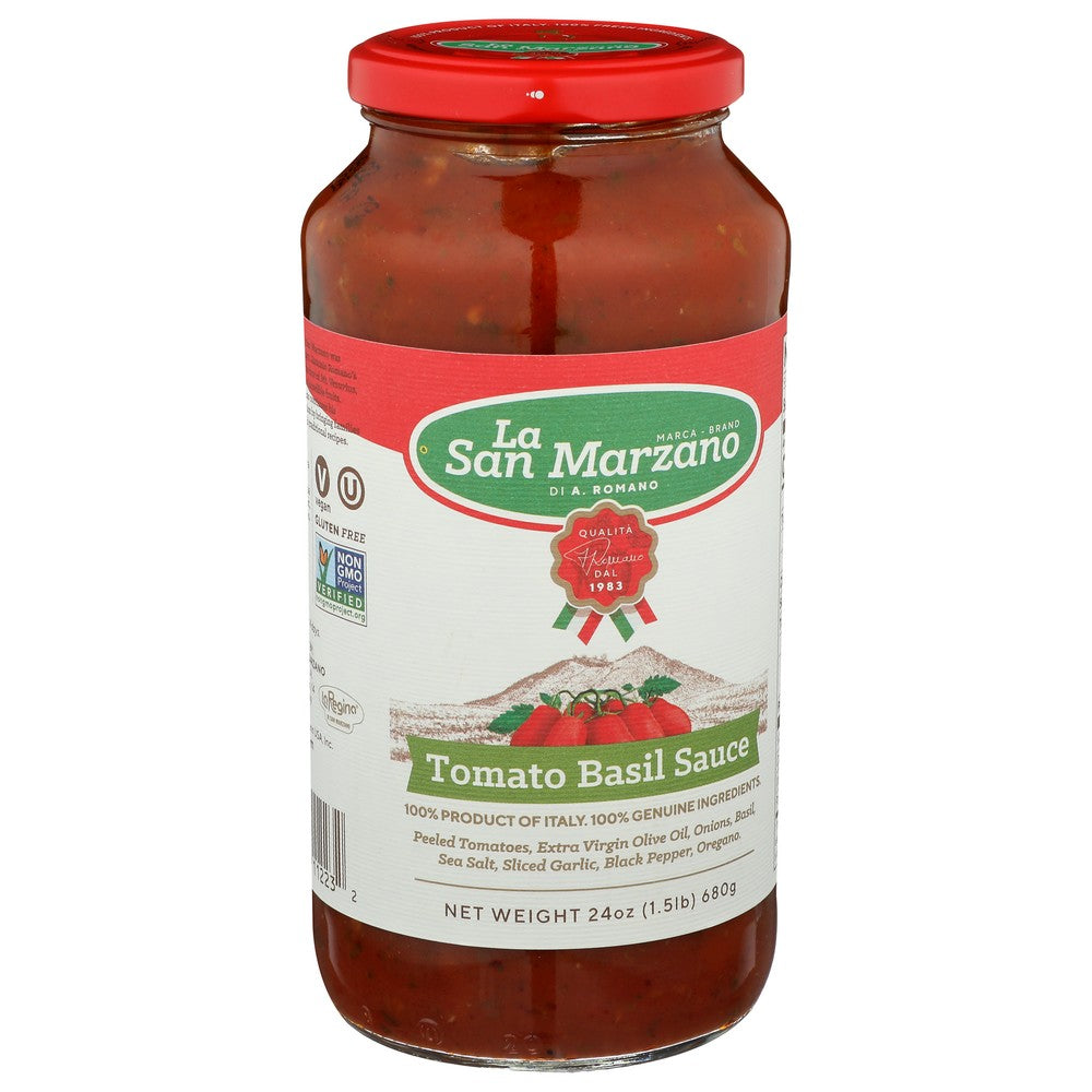 La San Marzano Sauce Tomato Basil - 24 Fluid Ounce, Case of 6