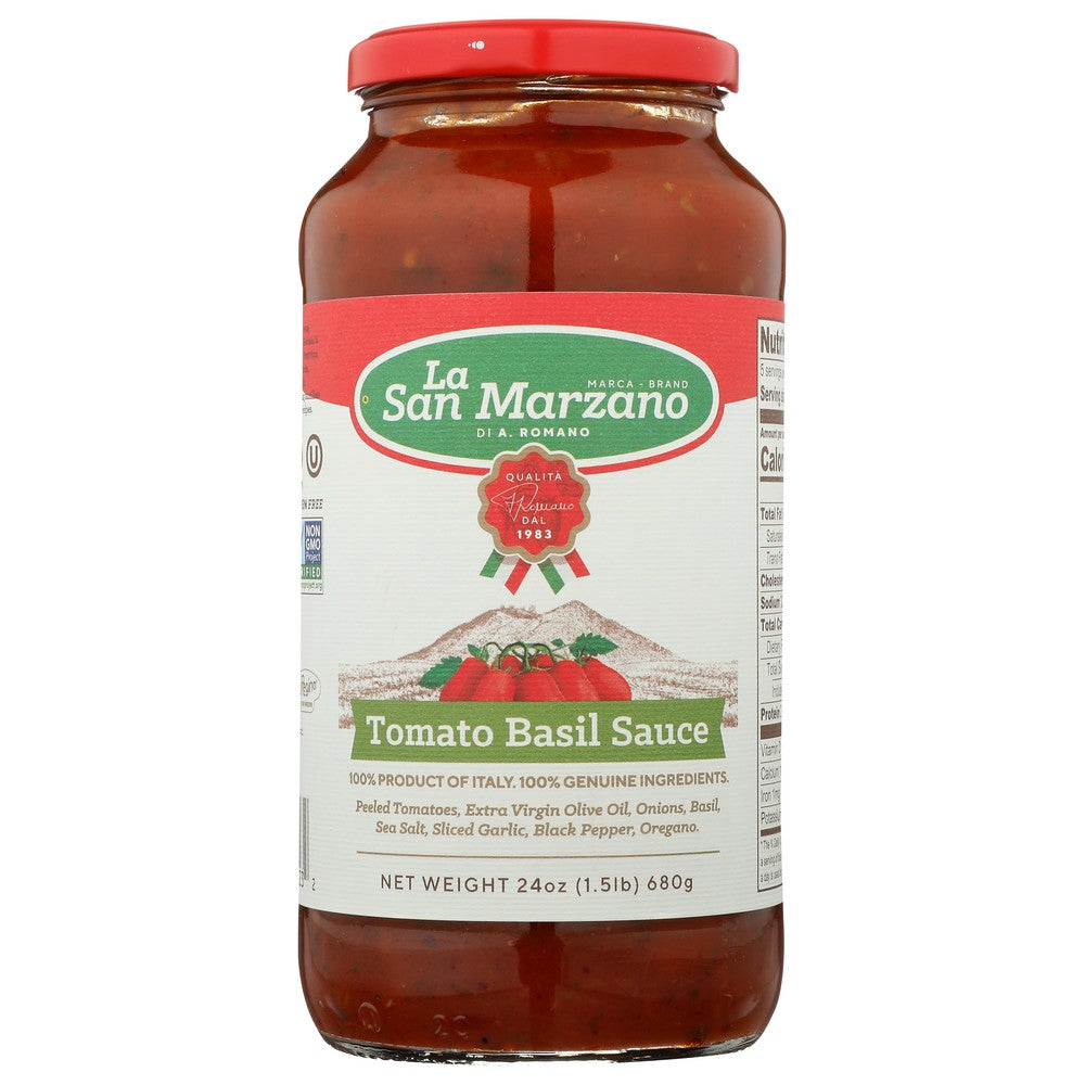 La San Marzano Sauce Tomato Basil - 24 Fluid Ounce, Case of 6