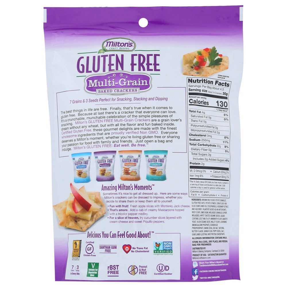 Miltons Cracker Bkd Mltigrn - 5 Ounce, Case of 12