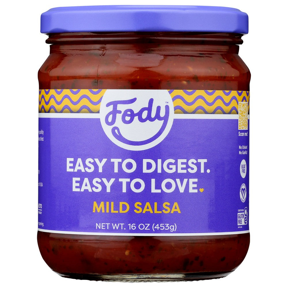 Fody Food Co Salsa Mild Low Fodmap - 16 Ounce, Case of 6