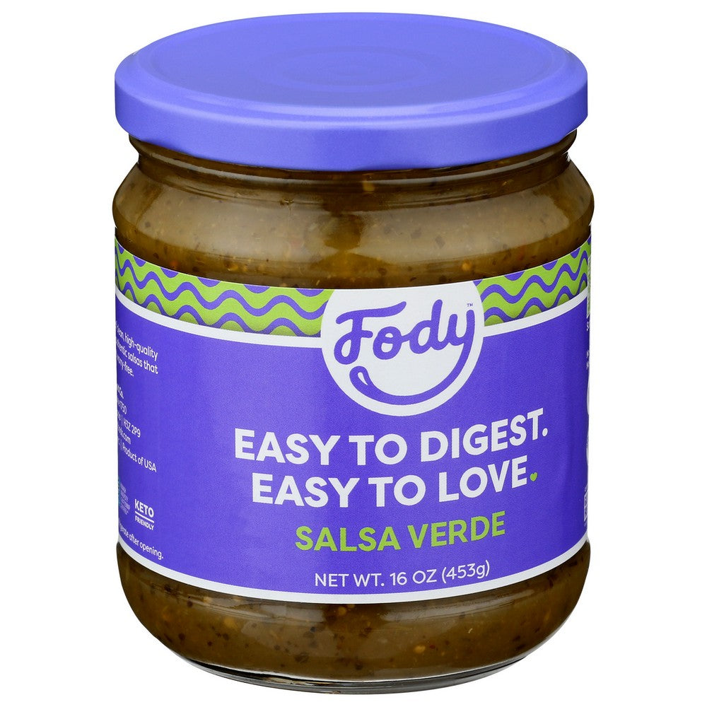 Fody Food Co Salsa Verde - 16 Ounce, Case of 6