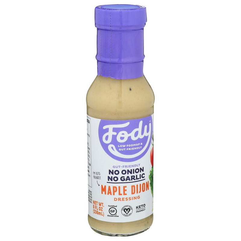 Fody Foods 888048, Low Fodmap Maple Dijon Salad Dressing Maple Dijon Salad Dressing 8 Fluid Ounce,  Case of 6