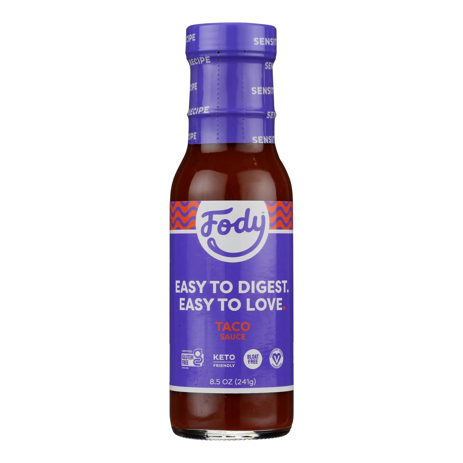Fody Food Company - Sauce Taco Gluten Free - Case of 6 - 8.5 Ounce