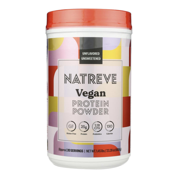 Natreve - Protein Powder Unflav Vegan - Case of 4-23.8 Ounce
