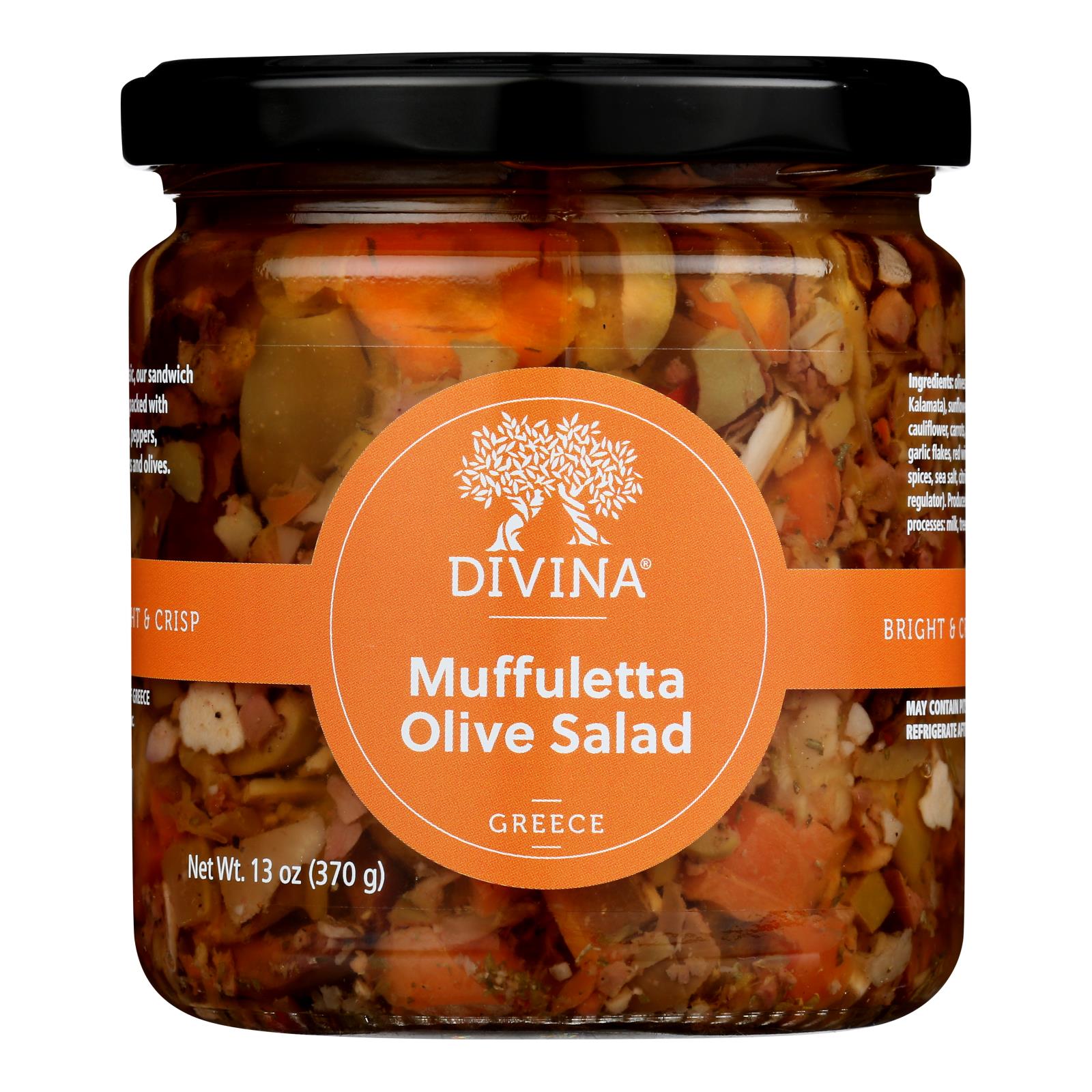 Divina - Muffuletta Olive Salad - Case of 6-13 Ounce