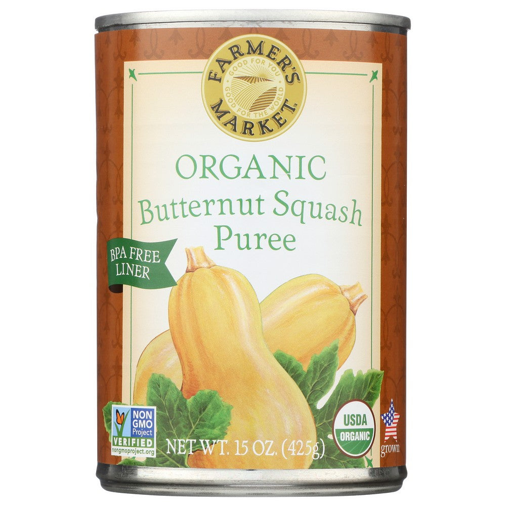 Farmers Market Foods Squash Bttrnt Cnnd Organi - 15 Ounce, Case of 12