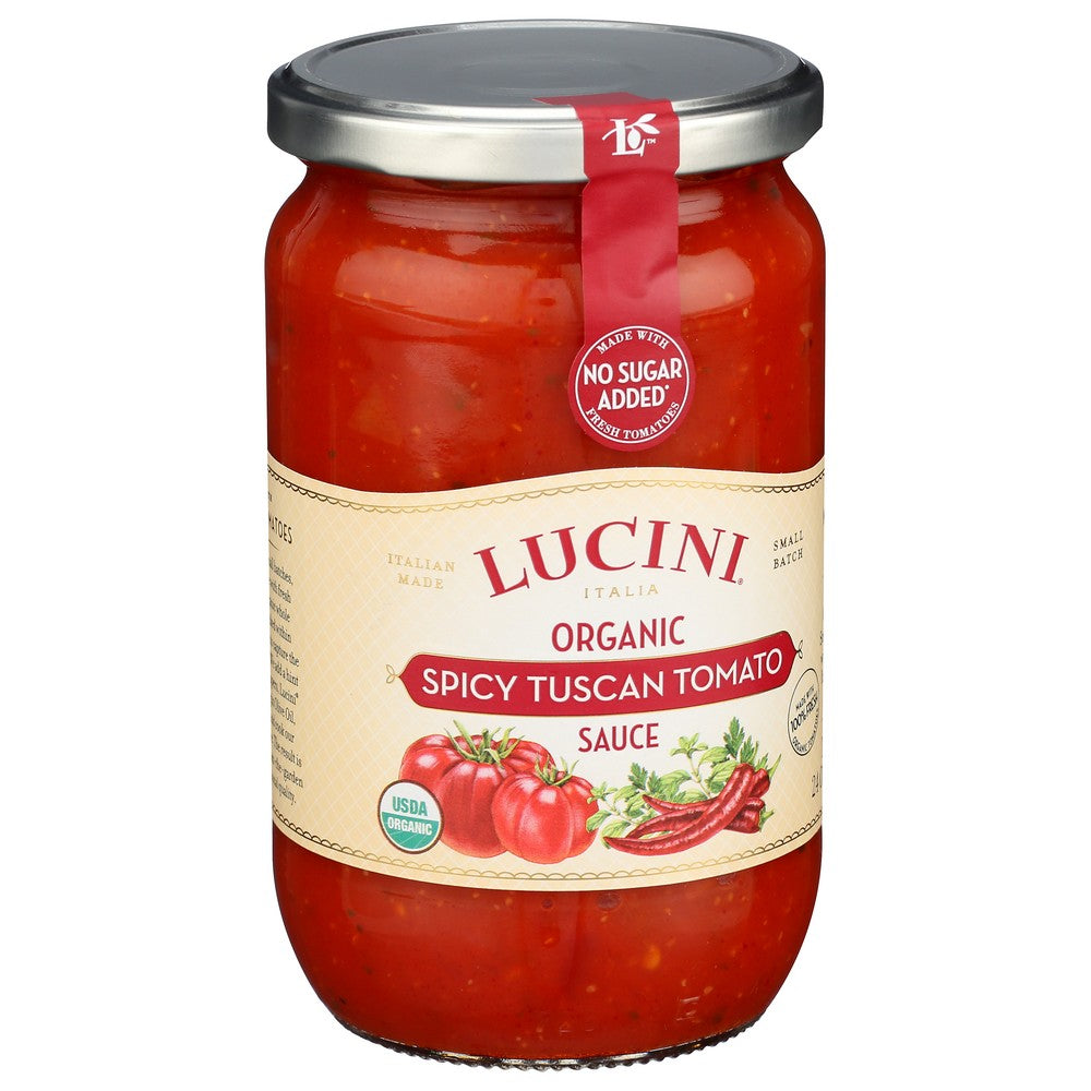 Lucini Spicy Tomato Pasta Sauce - 24 Ounce, Case of 6