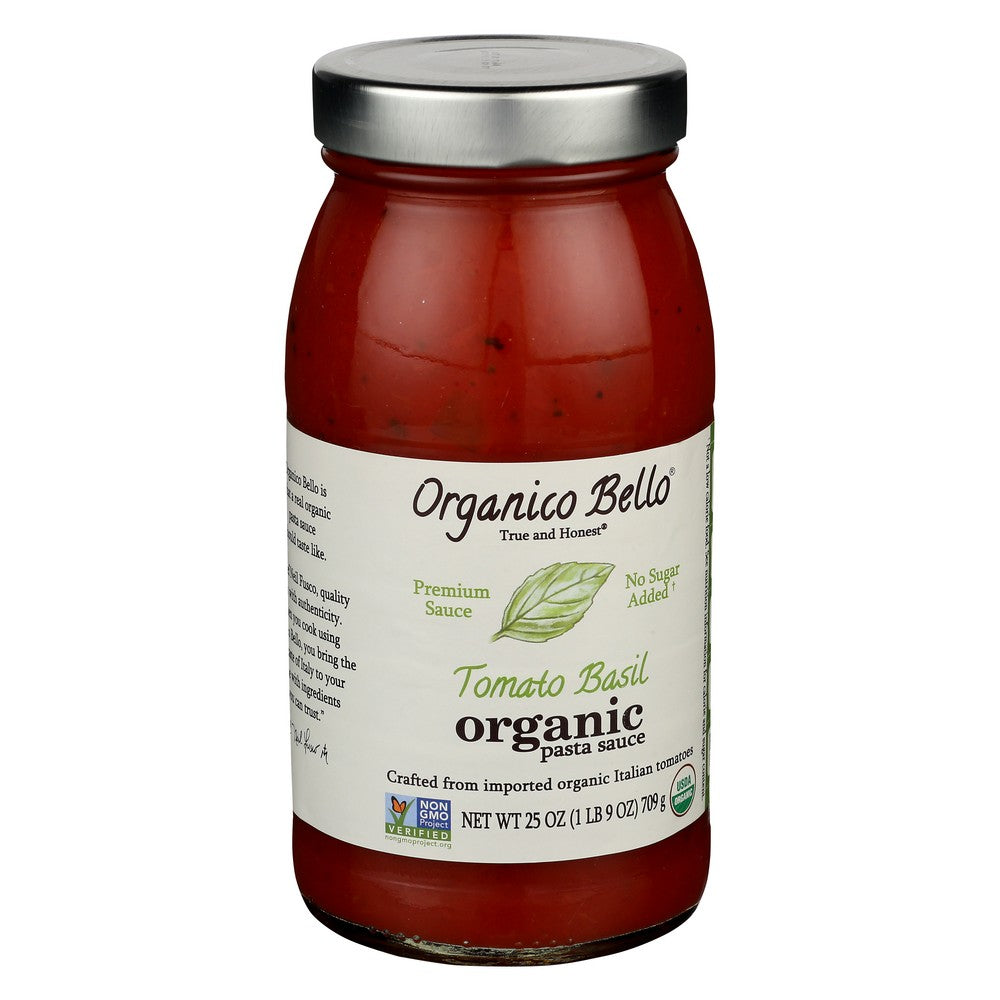 Organico Bello Sauce Pasta Tomato Bsl - 25 Ounce, Case of 6