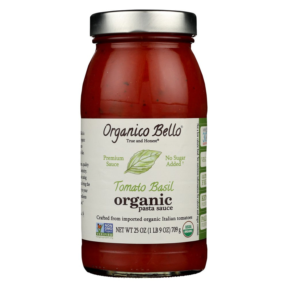 Organico Bello Sauce Pasta Tomato Bsl - 25 Ounce, Case of 6