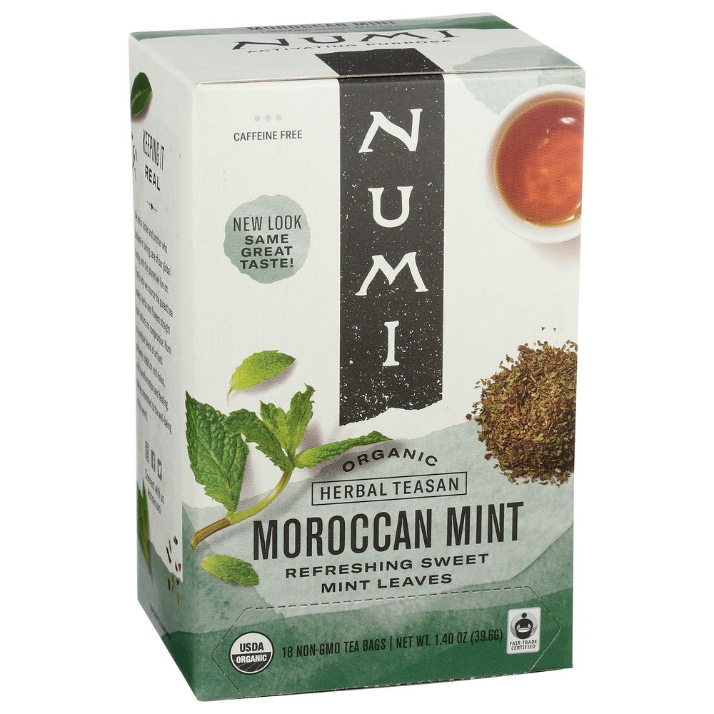 Numi Teas Tea Moroccon Mint - 18 Bag, Case of 6