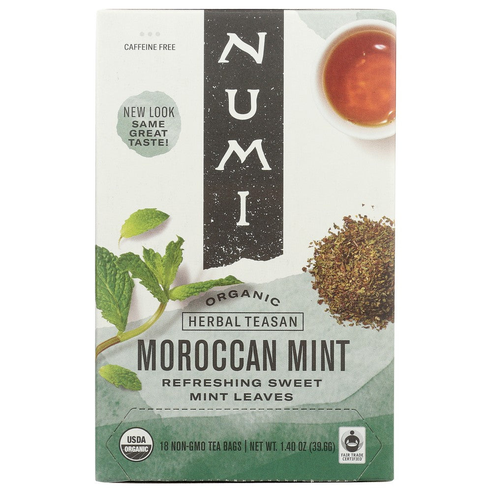 Numi Teas Tea Moroccon Mint - 18 Bag, Case of 6