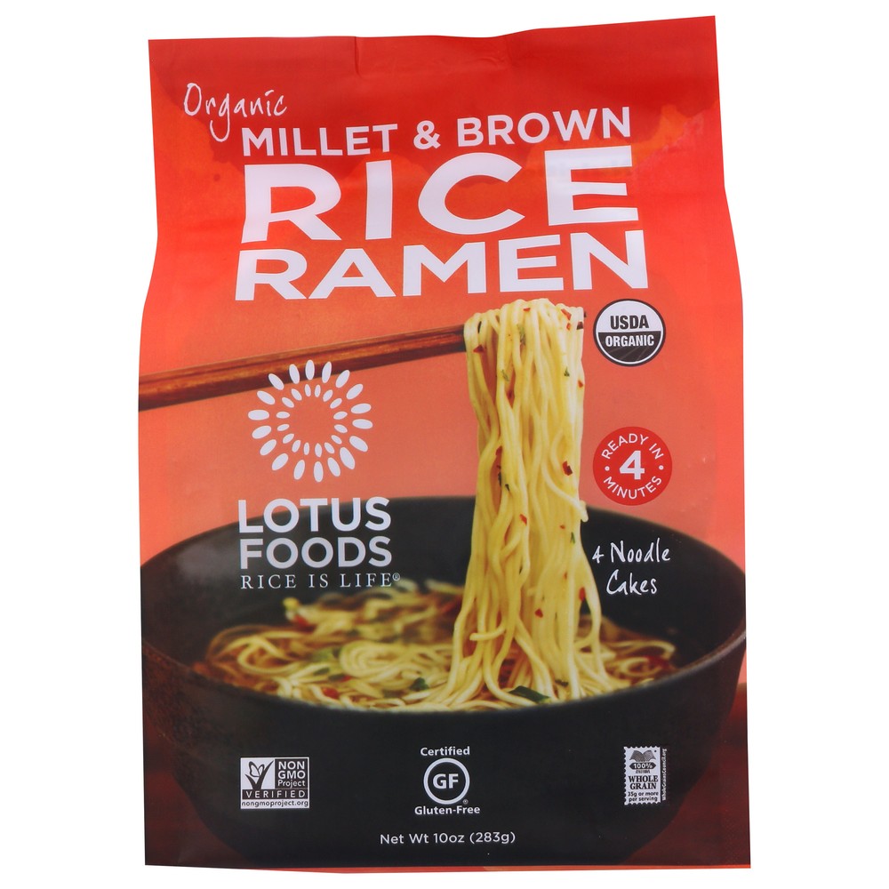 Lotus Foods Rice Ramen 4pk Millt Organic - 10 Ounce, Case of 6
