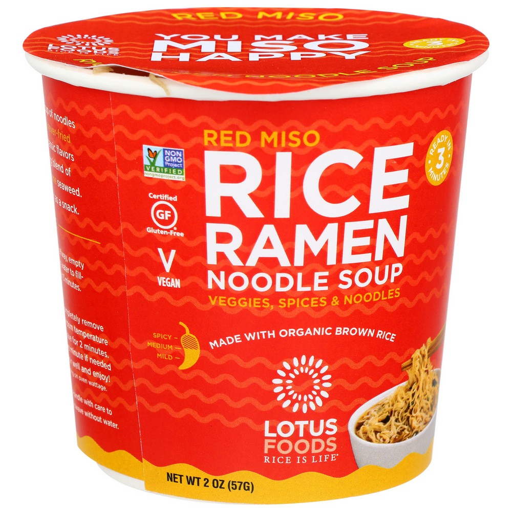 Lotus Foods Noodle Cup Brown Rice Organic - 2 Ounce, Case of 6