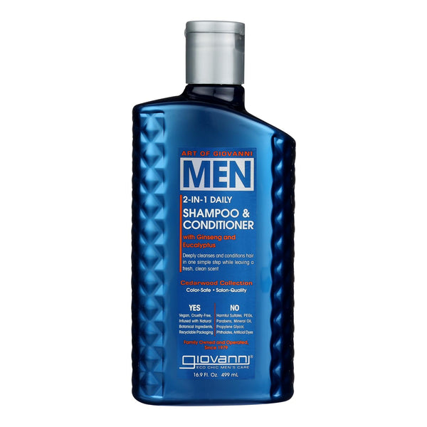 Giovanni Hair Care Products - 2n1 Shamp&cond Men Cdrwd - 1 Each-16.9 Ounce