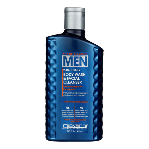 Giovanni Hair Care Products - 2n1 Body Wsh&face Men Cdwd - 1 Each-16.9 Ounce