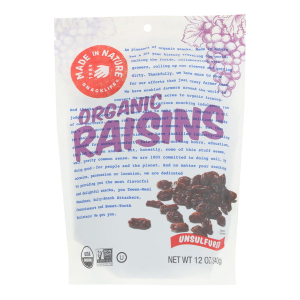 Made In Nature - Raisins - Case of 6-12 Ounce