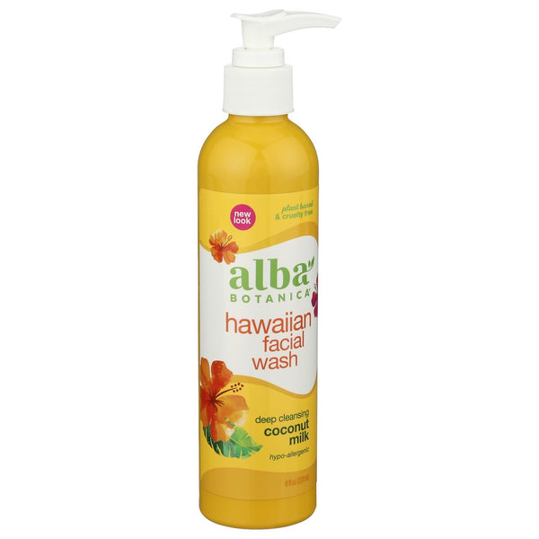 Alba Botanica® Al00804, Alba Botanica Deep Cleansing Coconut Milk Hawaiian Facial Cleanser, 8 Fl. Oz.,  Case of 1