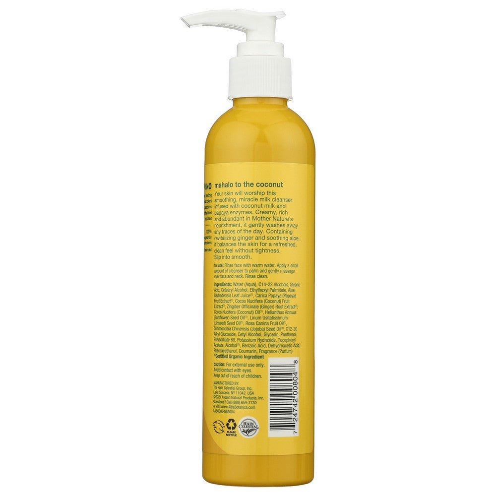 Alba Botanica Face Wash Coconut Milk - 8 Ounce, Case of 1