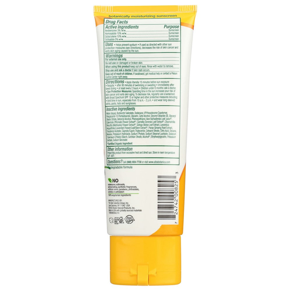 Alba Botanica Sunscrn Spf30 Aloe Vera Hawn - 3 Ounce, Case of 1