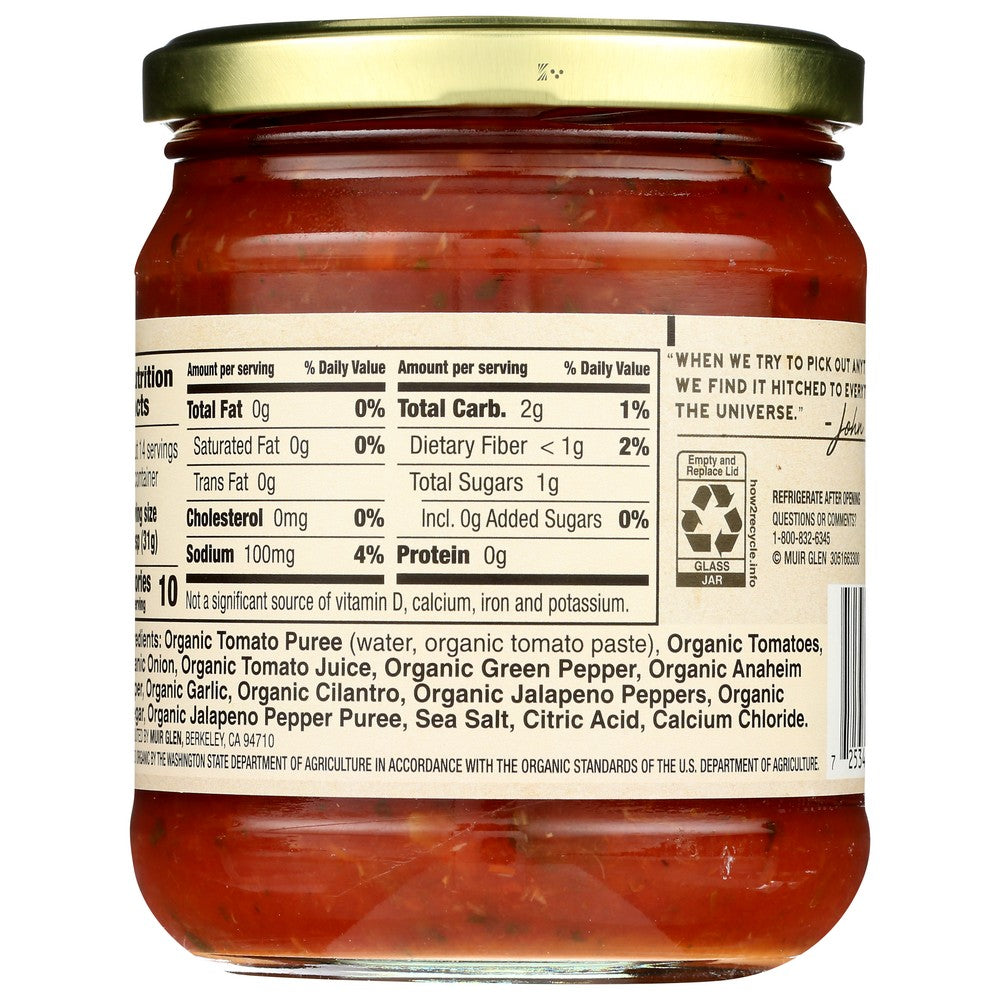 Muir Glen Salsa Medm Grlc C - 16 Ounce, Case of 12