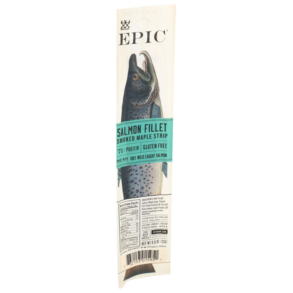 Epic Strip Salmn Flt Smkd Mapl - 1 Ounce, Case of 20