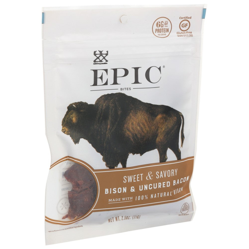 Epic Jerky Bsn Bcn Chia Bites - 3 Ounce, Case of 8