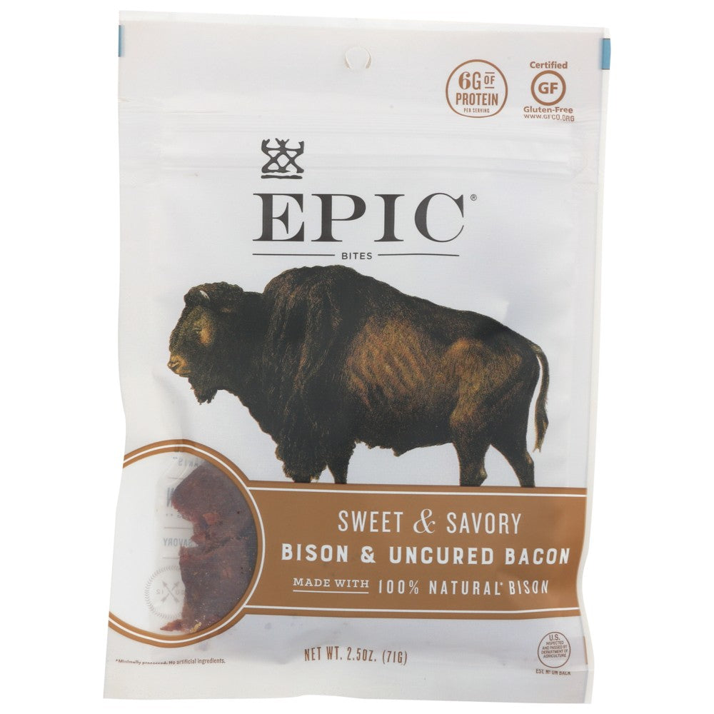 Epic Jerky Bsn Bcn Chia Bites - 3 Ounce, Case of 8