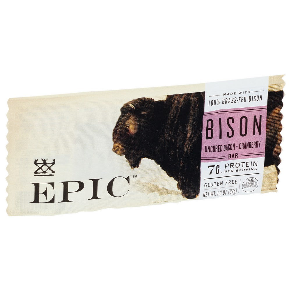 Epic Bar Bison Bacon Crnbrry - 1 Ounce, Case of 12