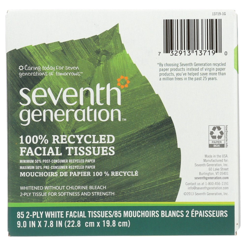 Seventh Generation Tissue Facial 85ct - 1 Each, Case of 36