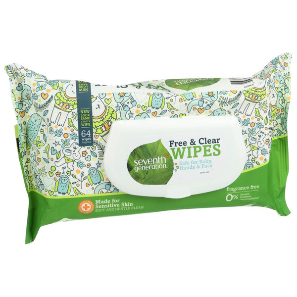Seventh Generation Wipe Baby Refill - 64 Piece,  Case of 12